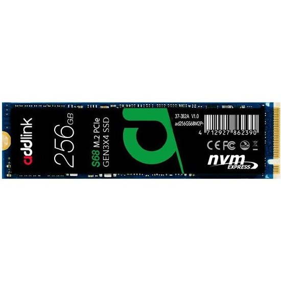 حافظه اس اس دی اینترنال ادلینک S68 M.2 2280 NVMe ظرفیت 256 گیگابایت (استوک)