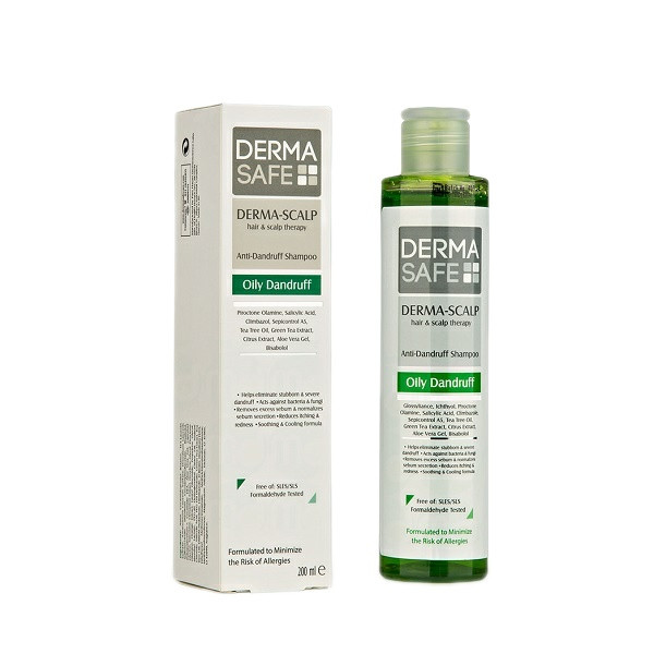 شامپو مو درماسیف مدل Oily Dandruff حجم 200 میلی لیتر