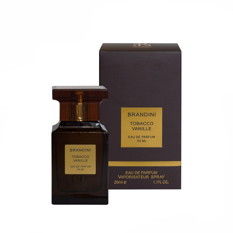 عطر جیبی برندینی مدل TOBACCO VANILLE با رایحه گرم حجم 33 میلی‌لیتر